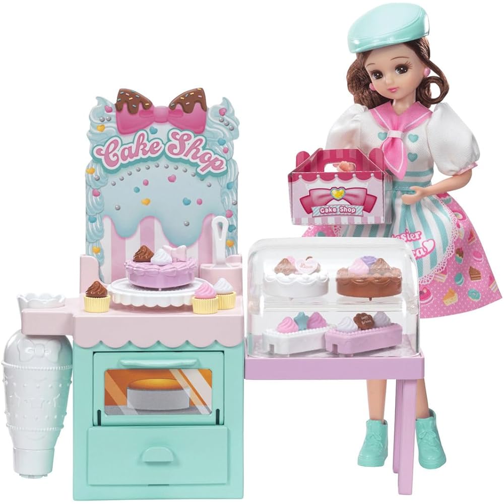 Takara Tomy Licca-chan Doll Pastry Chef Outfit Playset Toy for Ages 3 and Up
