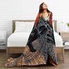 Black Widows Soft Warm Blankets  Students Plush Throw Blanket Pattern Couch Chair Flannel Bedspread Sofa Bed Cover