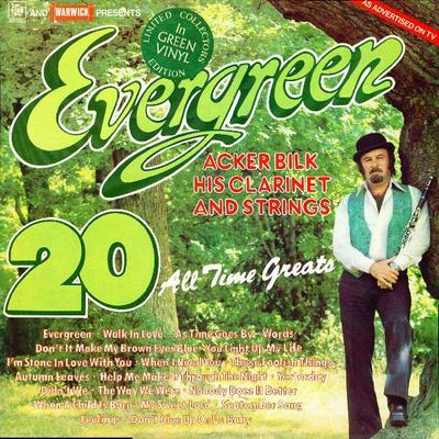 Виниловая пластинка ACKER BILK HIS CLARINET & STRINGS - Evergreen PW5045 Warwick Records 1978 UK Джаз Б/у