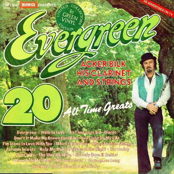 Виниловая пластинка ACKER BILK HIS CLARINET & STRINGS - Evergreen PW5045 Warwick Records 1978 UK Джаз Б/у