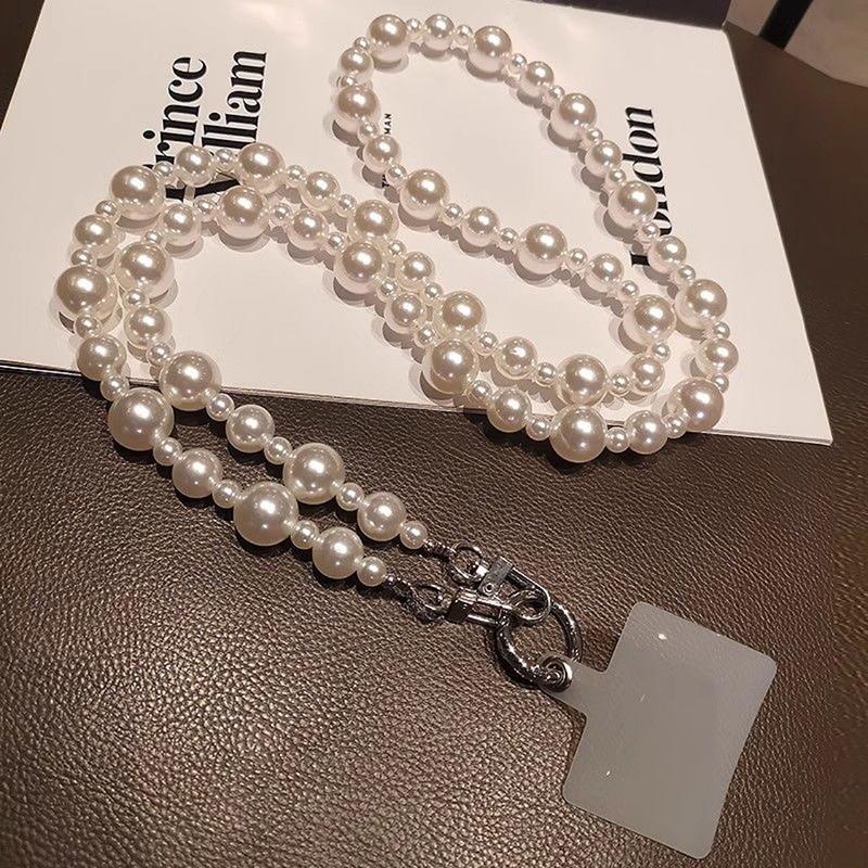 Универсальный шнурок для телефона от потери, ожерелье кроссбоди, цепочка для телефона, длинные ремешки из бусин для iPhone, Xiaomi, Samsung, Huawei, подвески