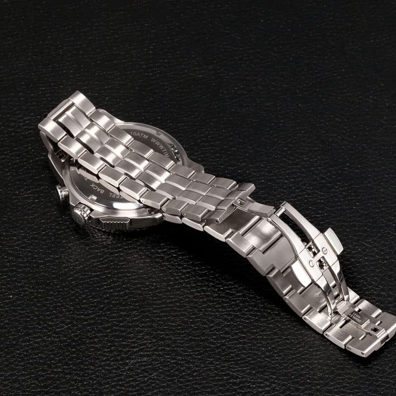 Часы TIME100 на батарейках, спортивные, легкие в использовании, с серебристо-черным циферблатом, мужские, часы, водонепроницаемые, часы, чтение, аналоговые, мужские, корпус,