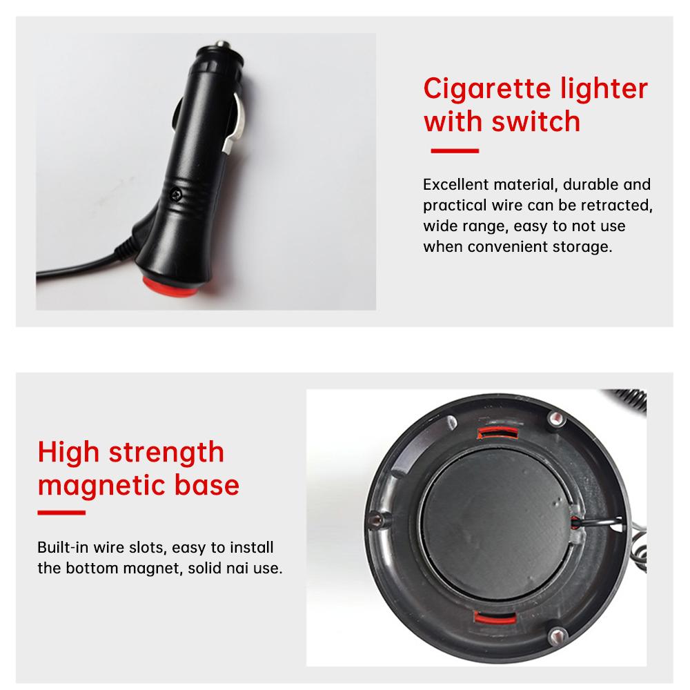 DC12-24V Автомобильный мигающий предупреждающий свет, сигнальный свет, подходящий для аварийных школьных магнитных потолочных инженерных транспортных средств