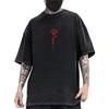 Стильная мужская винтажная футболка с графическим принтом Streetwear Tee Всесезонная Повседневная для городского стиля Потертый вид Удобная посадка Свободный крой Топ Мода