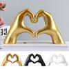 Love Gesture Figurine Resin Love Heart Hand Shape Statue Sculpture Home Office Wedding Party Desktop Decoration Ornament