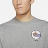Nike Футболки Мужские Серые С Круглым Вырезом Умеренный Прямой Крой DJ1221-063
