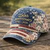 New anniversary D print baseball cap, trendy hat, adult casual baseball cap