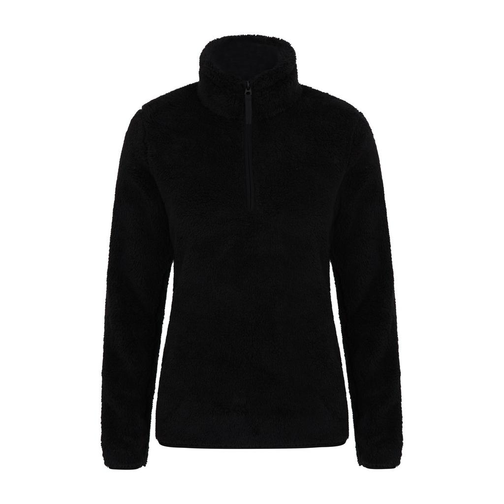 Mountain Warehouse Женский/Дамский флисовый топ с воротником-стойкой и молнией на четверть, из флиса с эффектом тедди