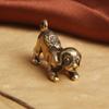 Room Decoration Desktop Ornament Easy Use Puppy Figurines Tea Pet Brass Pendant Zodiac Dog
