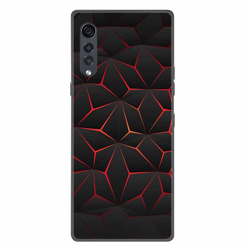 Для телефона LG Velvet Роскошный Чехол Черный Мягкий Силикон ТПУ Задняя Крышка для LGVelvet 5G Funda LMG910EMW Защитный Колпачок Capa Мультяшный Coque