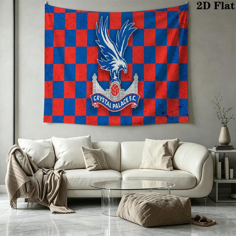 Crystal Palace FC Wall Tapestry Aesthetic Wall Hanging Printed Fabric Blanket Decorative Tapestries for Bedroom Living Room Home Decor