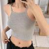 New Arrivals Open Run Women Slim Fit Ribbed Sleeveless Crop Top