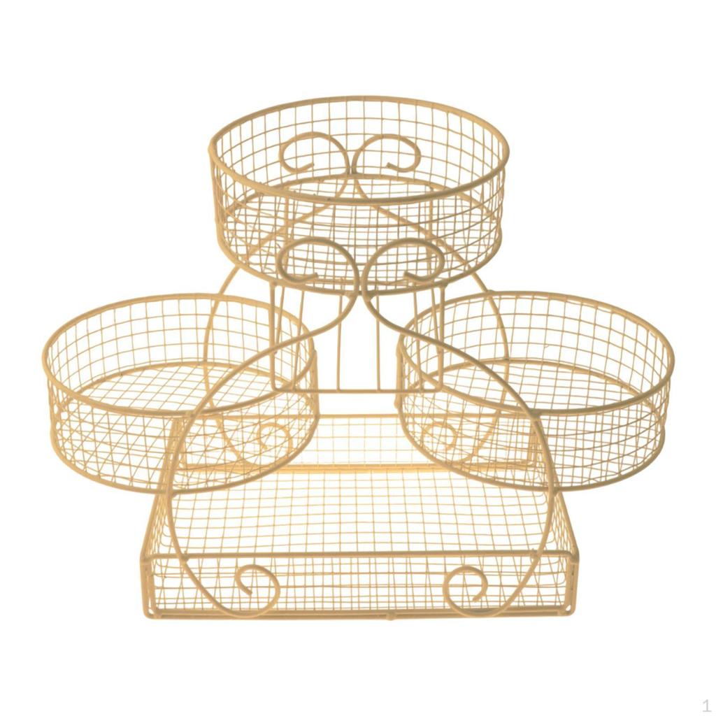 Fruit Basket Bowl Holder Produce Organizer Kitchen Countertop Rack for Veggie