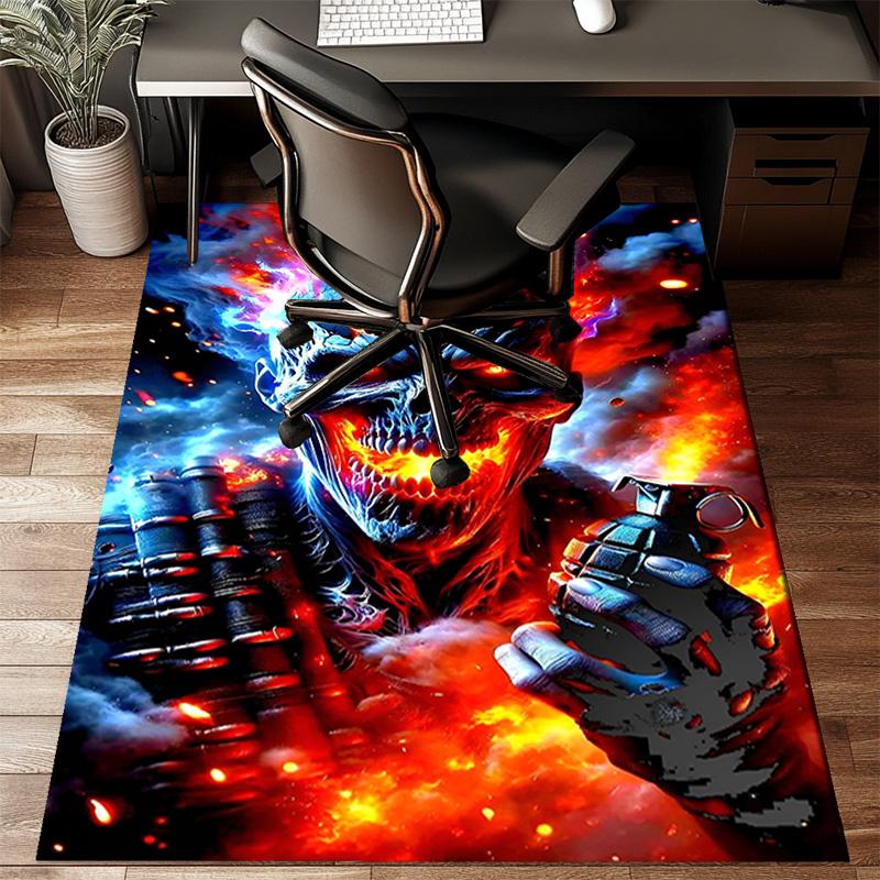 Eerie Frozen Phantom Floor Mat for Living Room, Game Rooms, Office, Bedroom, Office Floor Mat Playful Design, Christmas fan gifts
