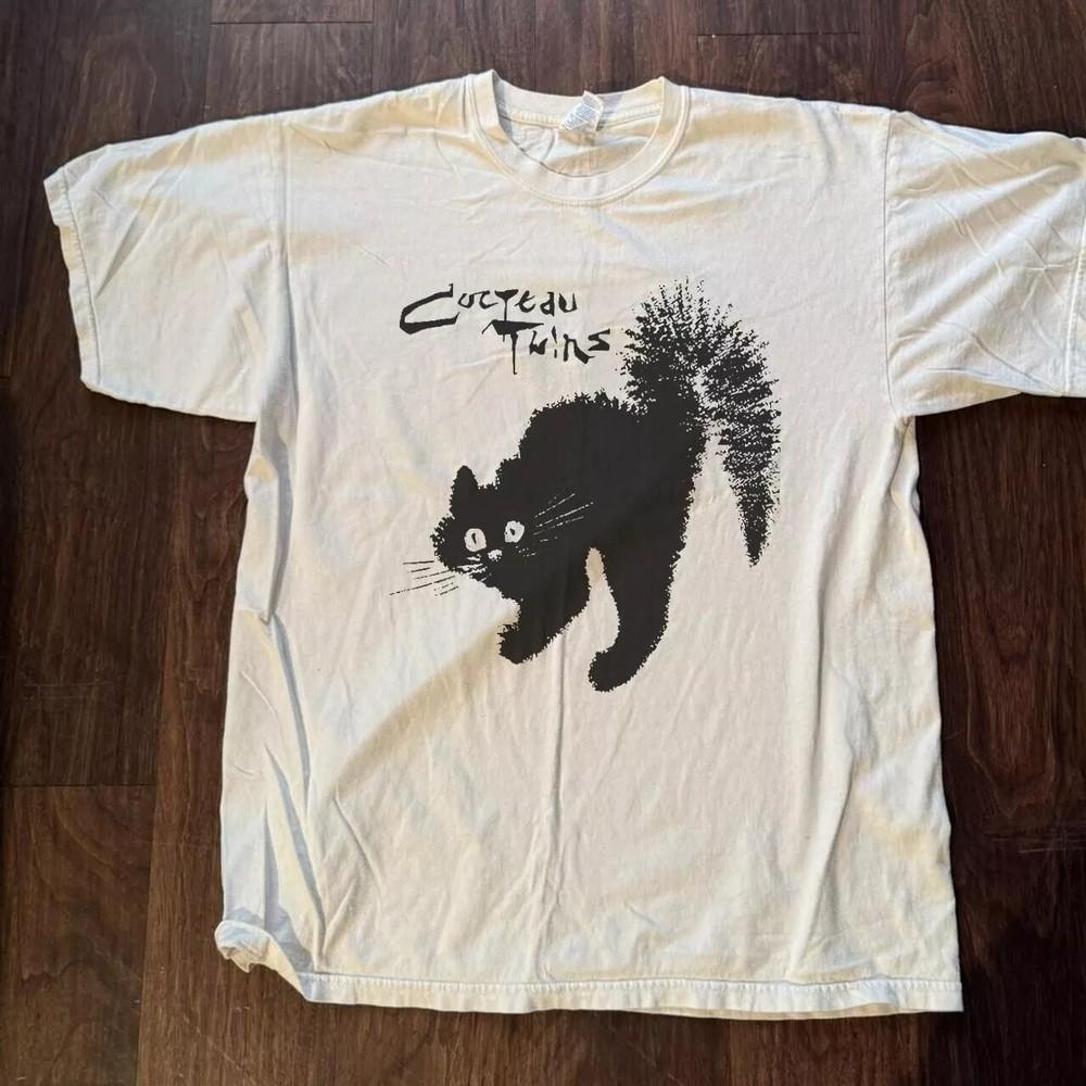 Cocteau Twins Кошка Короткий рукав Ретро Рубашка Плотный Хлопок Мужчины Женщины S-5XL Унисекс Футболка