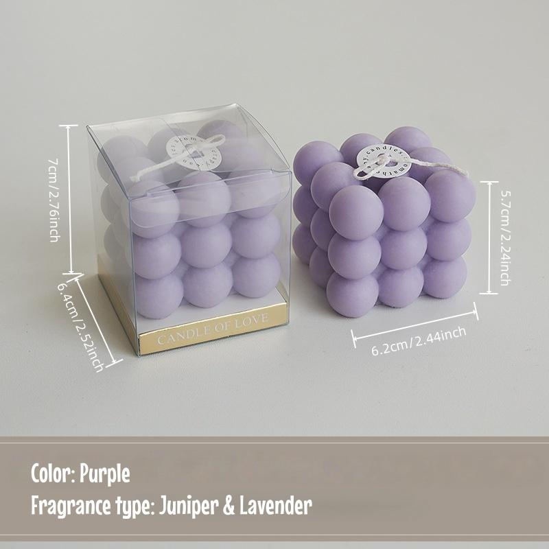 New Arrival Decorative Luxury Bubble Scented Candles with Clear Gift Box Handmade Long-lasting Holiday Easter Aesthetic