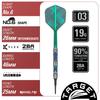 Target Japan KAZE SERIES CEROS 90% Вольфрамовый набор дротиков с мягким наконечником 19 г, оперения и стержни K-Flex № 6, 2BA, черные наконечники Pixel - DLC Синее покрытие (03)