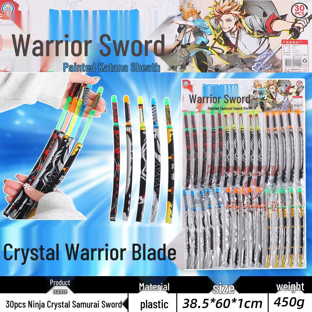 Creative Ninja Crystal Knife Set: Luminous Sound & Light Samurai Toy Sword for Kids