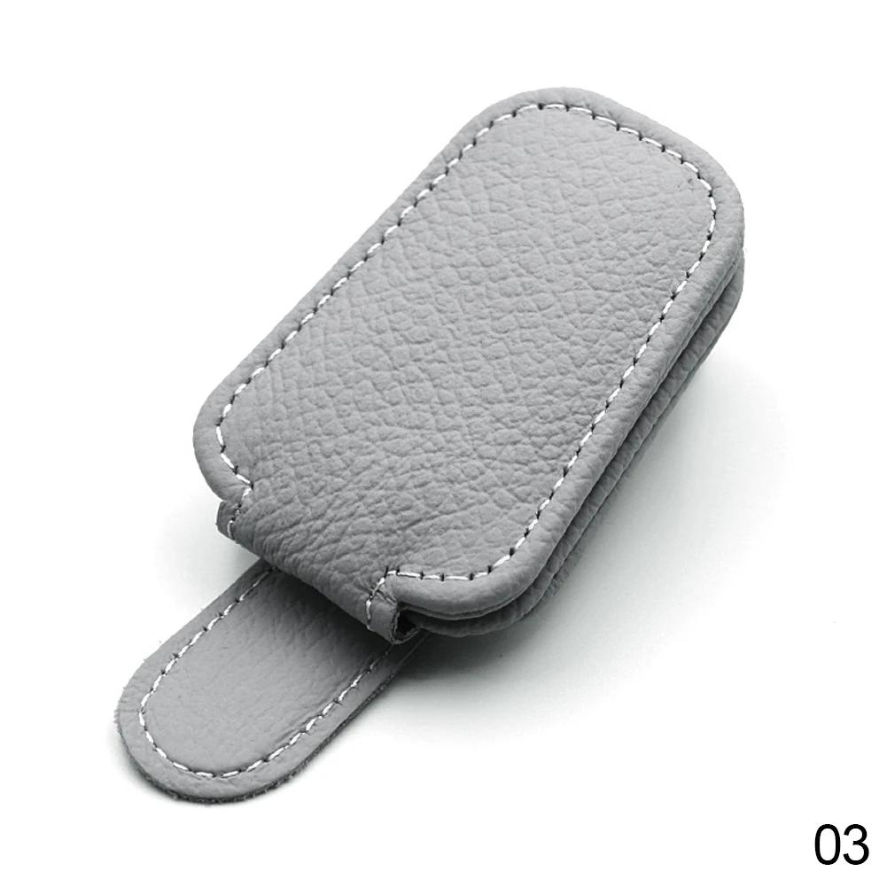 Magnetic Leather Eyeglass Hanger Clip Universal Car Sunglasses Holder Magnetic Eyeglass Hanger Clip For Cars Ticket Card Clip