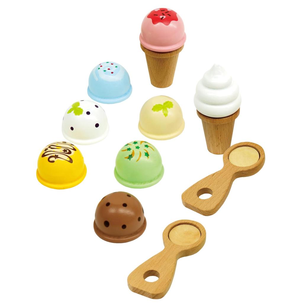Puddy Directly Managed First House Ice Cream Wooden Educational Present [Woody Product] Set, Magnet, Toy, Toy,