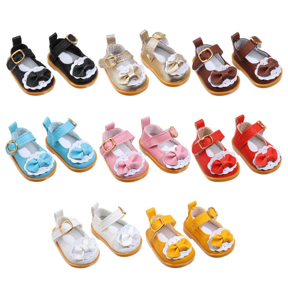 Gifts Girl's Wears Toys Doll Accessories 14 Inches Doll Casual Shoes Doll Shoes Bow Leather