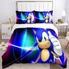 Sonic Hedgehog Thumb Up Print 3Pcs Bedding Setduvet Cover With 2 Bedropillowcase Home Birthday Gift