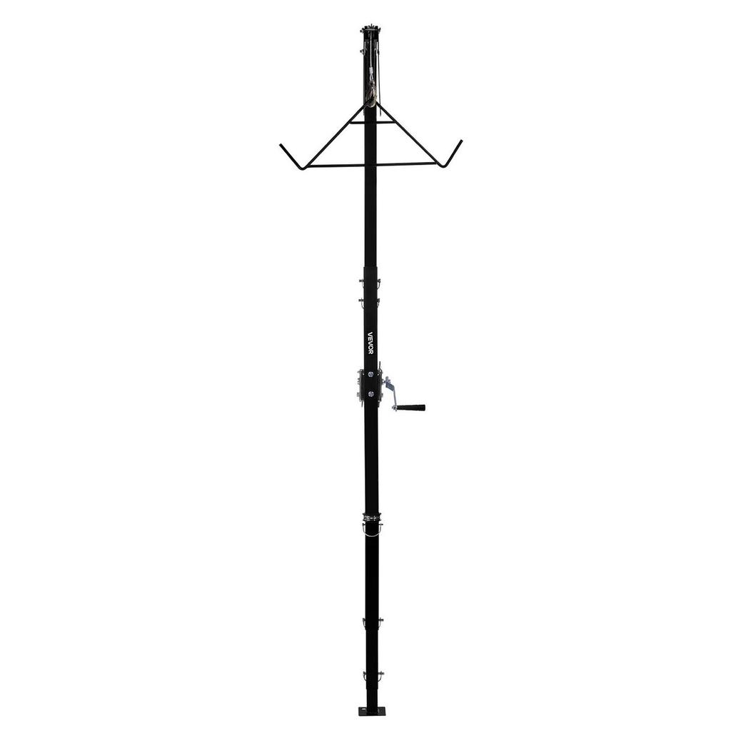 Truck Hitch Game Hoist, 600 lbs Load Capacity, Hunting Deer Hoist with 2-inch Receiver, 360-Degree Swivel Shaft & Adjustable Height, Includes Gambrel