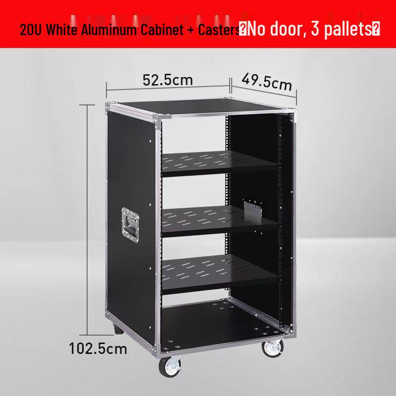 20U Transparent Door Server Rack Flight Case for Amplifiers & Speakers