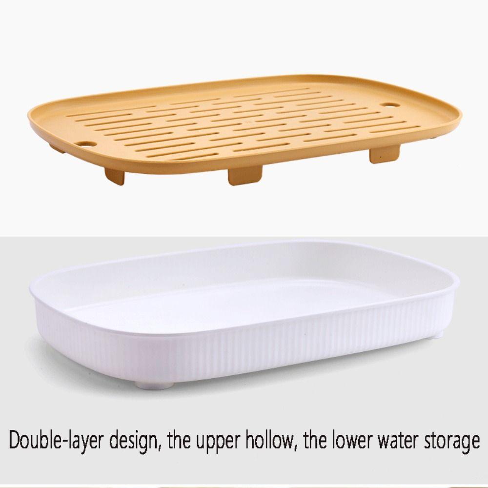Кухонный органайзер Поддон для слива чашек Двухслойная тарелка Поднос для чая Стойки для слива воды Овощной