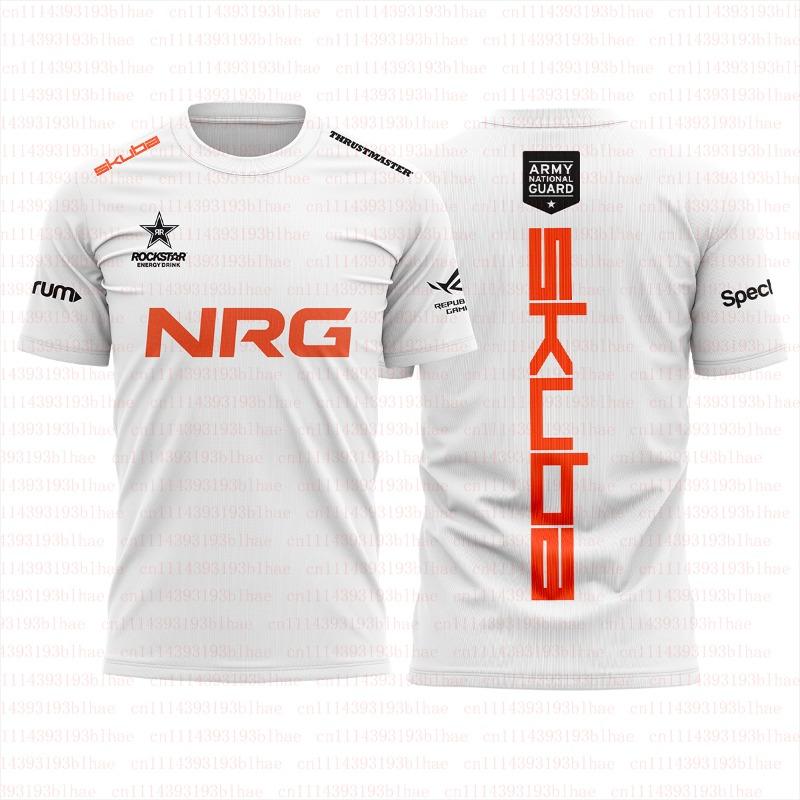 2026 White New Uniform T-shirt Fashion Esports Game Club Valorant Ethan Tops Men Streetwear Short Sleeved Crew Neck Tee