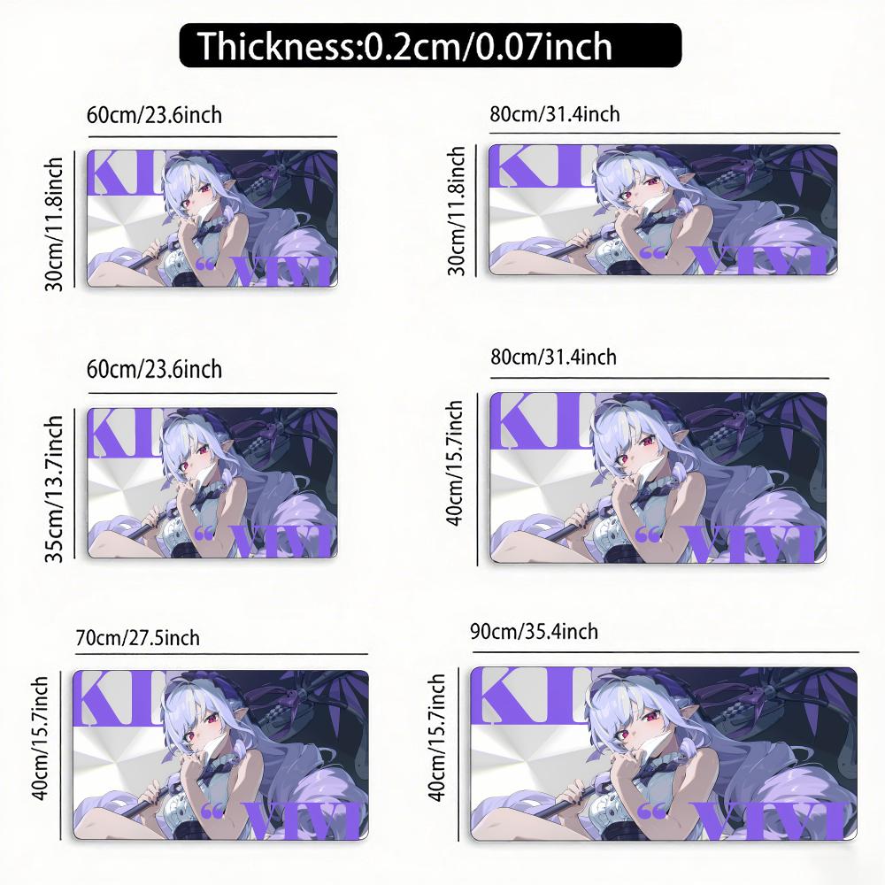 Коврик для мыши Zenless Zone Zero ZZZERO ZZZ Коврик для мыши Большой Резиновый Нескользящий Настольные Аксессуары Коврик для мыши для Офиса и Геймера Клавиатурный коврик