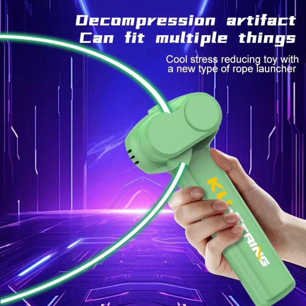 Glow-in-the-Dark Rope Launcher Toy Adjustable Speed Controller Rope Rope Thruster  for All Ages