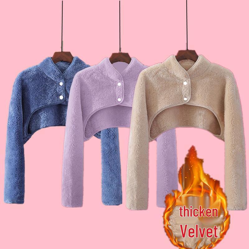 Женский теплый фланелевый коралловый флисовый протектор для плеч и шеи для осени и зимы