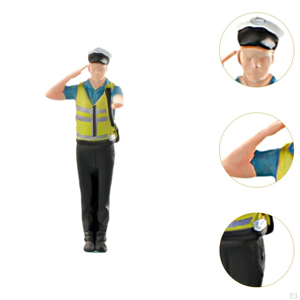 1/64 Миниатюрная фигурка дорожной полиции Коллекция ландшафтного декора Сказочный сад Украшение стола Люди