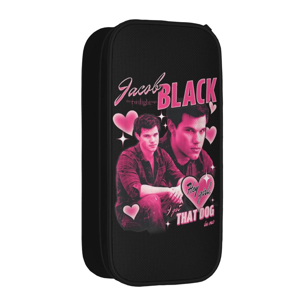 Twilight Jacob Black Pencil Case Classic Pen Box Bag Girl Boy Large Storage School Supplies Gift Pencilcases