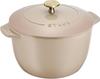 Staub La Cocotte De GOHAN Linen Large 20cm Brass Knob Rice Cooker 3 Cups IH Compatible Number Official Japanese La Cocotte De GOHAN Linen Brass Knob