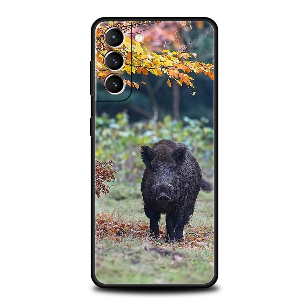 Чехол для телефона с изображением дикого кабана для Samsung Galaxy S25 S24 S23 S22 Ultra S20 S21 FE 5G S10 S9 Plus S10E Мягкий ТПУ чехол