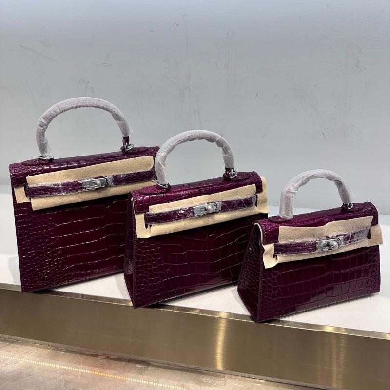 Женская мини-сумка через плечо Kelly 2024 — маленькая сумочка с узором под крокодила, универсальная и высококачественная.