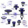 146-Piece Nylon Snap Fasteners Set for Toyota (12 Specifications)