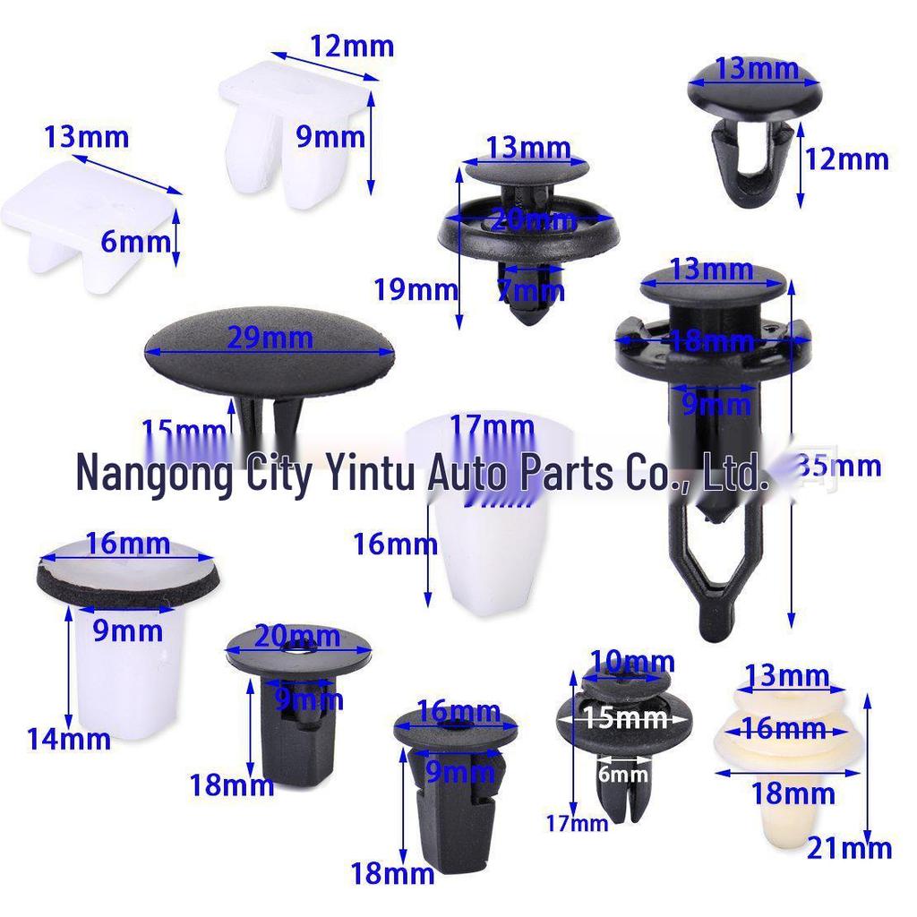 146-Piece Nylon Snap Fasteners Set for Toyota (12 Specifications)