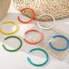 Women Ladies Geometric Simple Candy Color Round Round Earrings Hoop Earrings Women Jewelry C-shaped