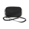 MICHAEL KORS Ginny Letter Logo Solid Color Commuting Tassel Leather Camera Bag Shoulder Crossbody Bag Medium Women's Black