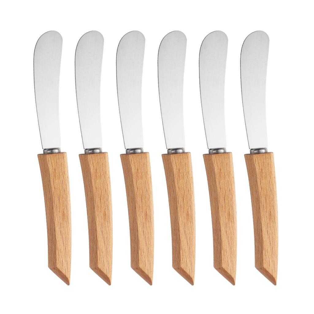 Butter Spreader Knifes Set, Stainless Steel Sandwich Spreading Knifes with Wooden Handle, Butter Cream Cheese Jam Scrapers