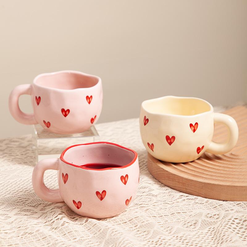 Творческая кружка Love Mug, высококачественная керамическая кружка для воды, домашняя кружка для пары, милая офисная изящная кофейная кружка