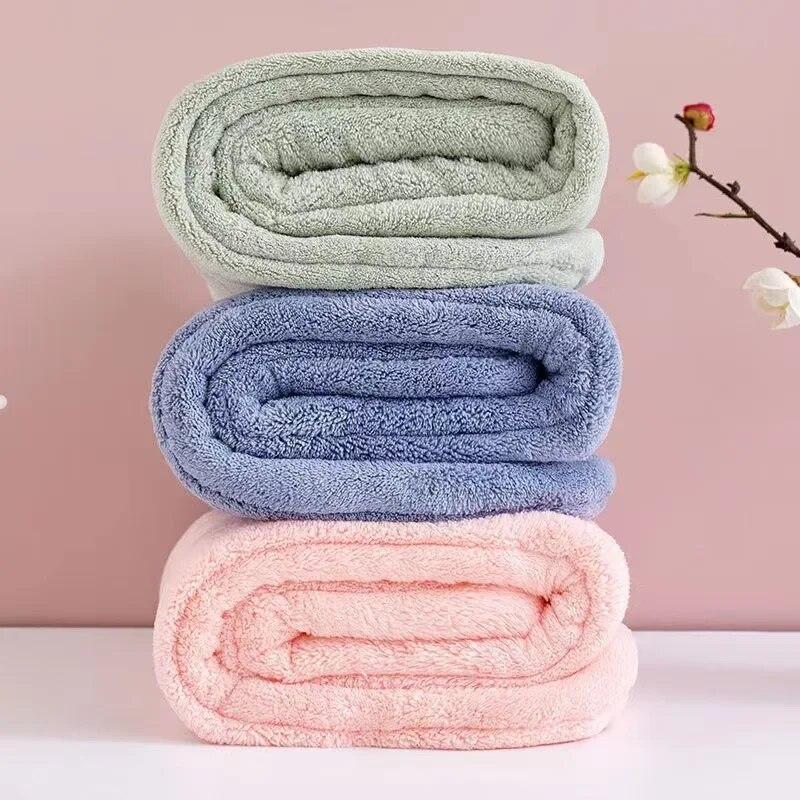 Quick-dry Double-layer Hair Towel For Women Thickened Super Absorbent Adult Student Bath Towel Home Hair Wrap Bath Cap