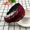 Sweet Wide Side Hollow For Girls Flower Women Hair Hoop Headband Korean Head Wrap Lace Hairbands