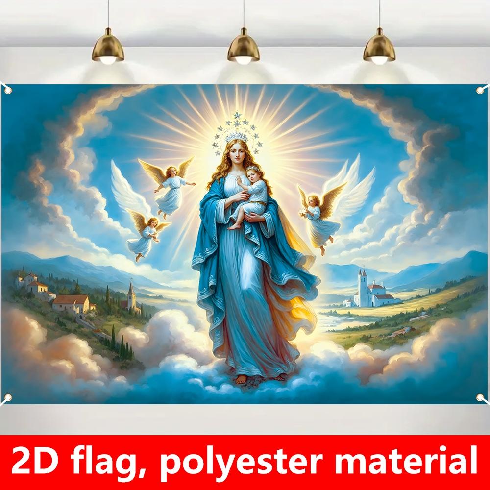 2D Flat 1pc 2D Party Decorative Banner 150cm * 100cm/59.0in * 39.4in Multi Purpose Room Decorative Banner For Home Studio Outdoor