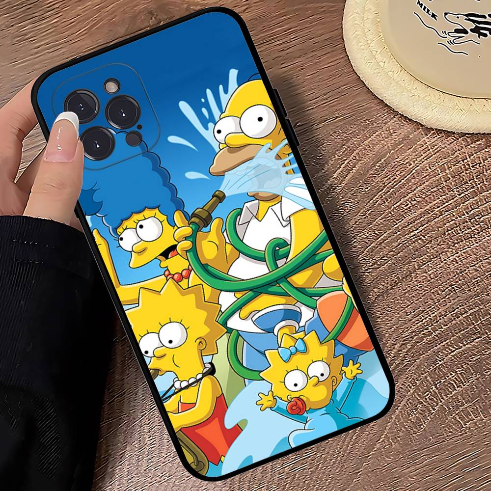 Смешной мультяшный чехол для телефона S-Simpsons для iPhone 14 Plus 13 Mini 11 16 15 17 Pro Max Защитный противоударный