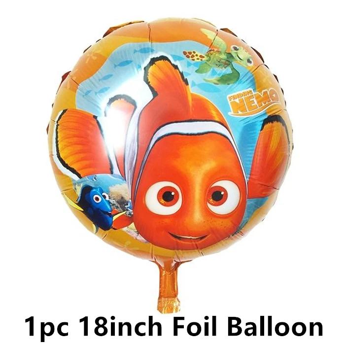 Finding Nemo Latex Balloons Clownfish Ocean Sea Clown Fish Foil Ballons Happy Birthday Banner Cake Topper Party Decor Toy