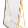 Brass Retro Glass Metal Desktop Photo Frame Bracket Copper Strip Metal Photo Frame;4*6inch :
